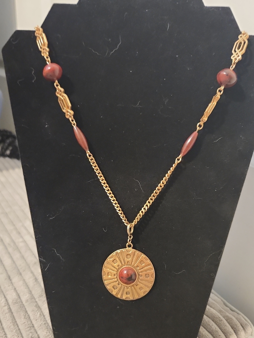 Signed Vintage 1970s Sarah Coventry "Safari" Medallion Necklace
